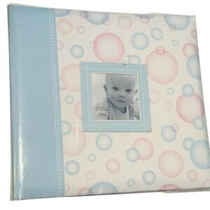 MCS MBI Baby Boy Scrapbook Photo Album Blue Bubble Design 12x12 pages Infant